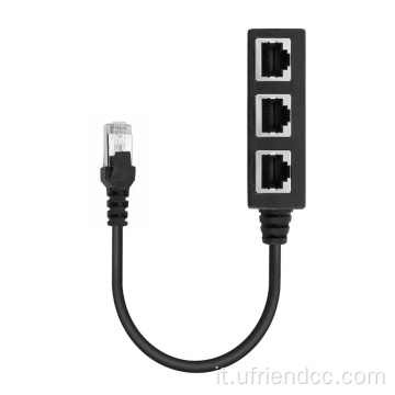 Adattatore RJ45 Adattatore Doppia Female Port Cat5 Ethernet Cavo